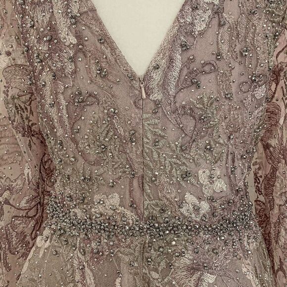 Mac Duggal 20214 Vintage Lilac Gown Long Evening Prom Gala Dress Size 10 Wedding - Picture 5 of 11